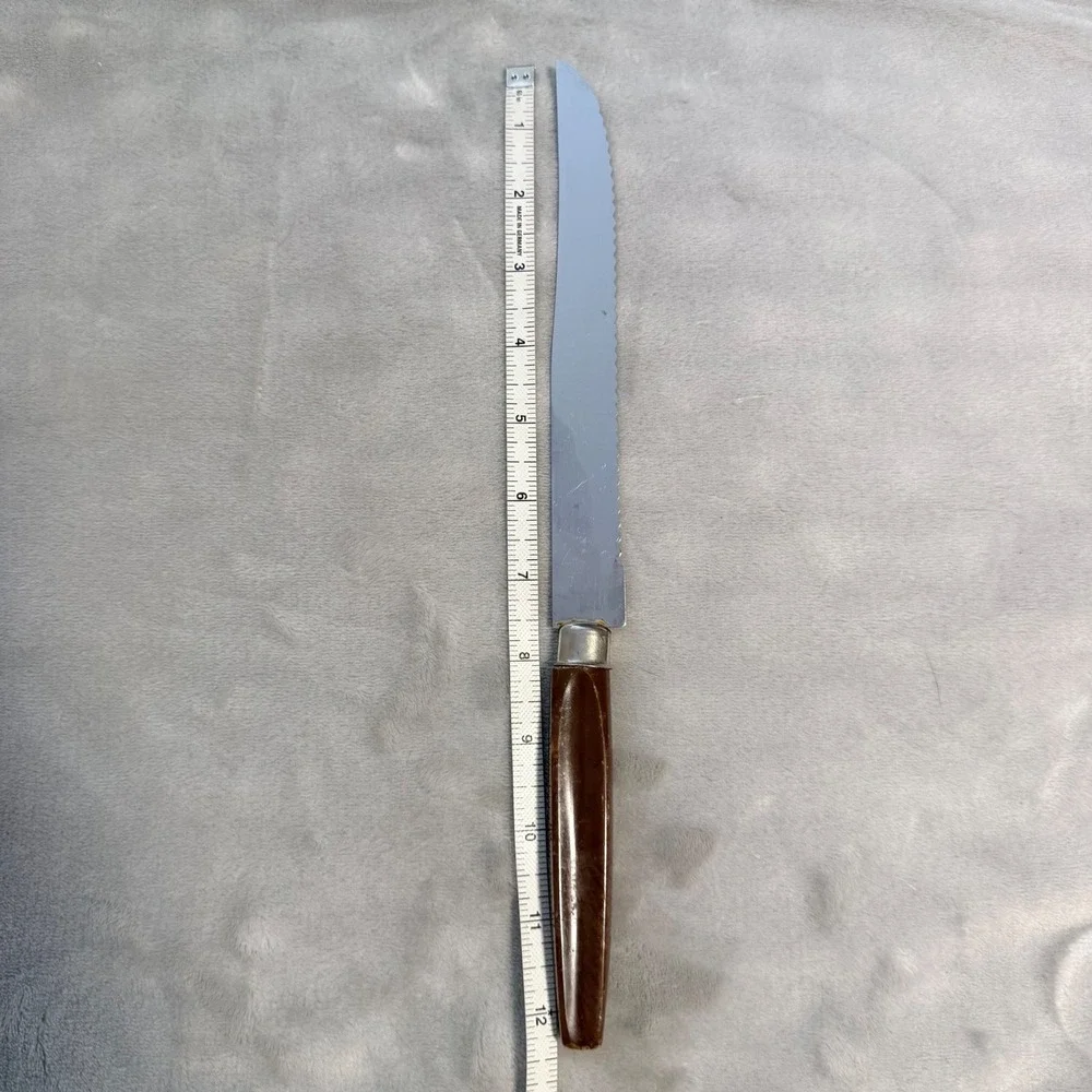 Vintage Regent Sheffield England Serrated Bread Knife Stainless 12